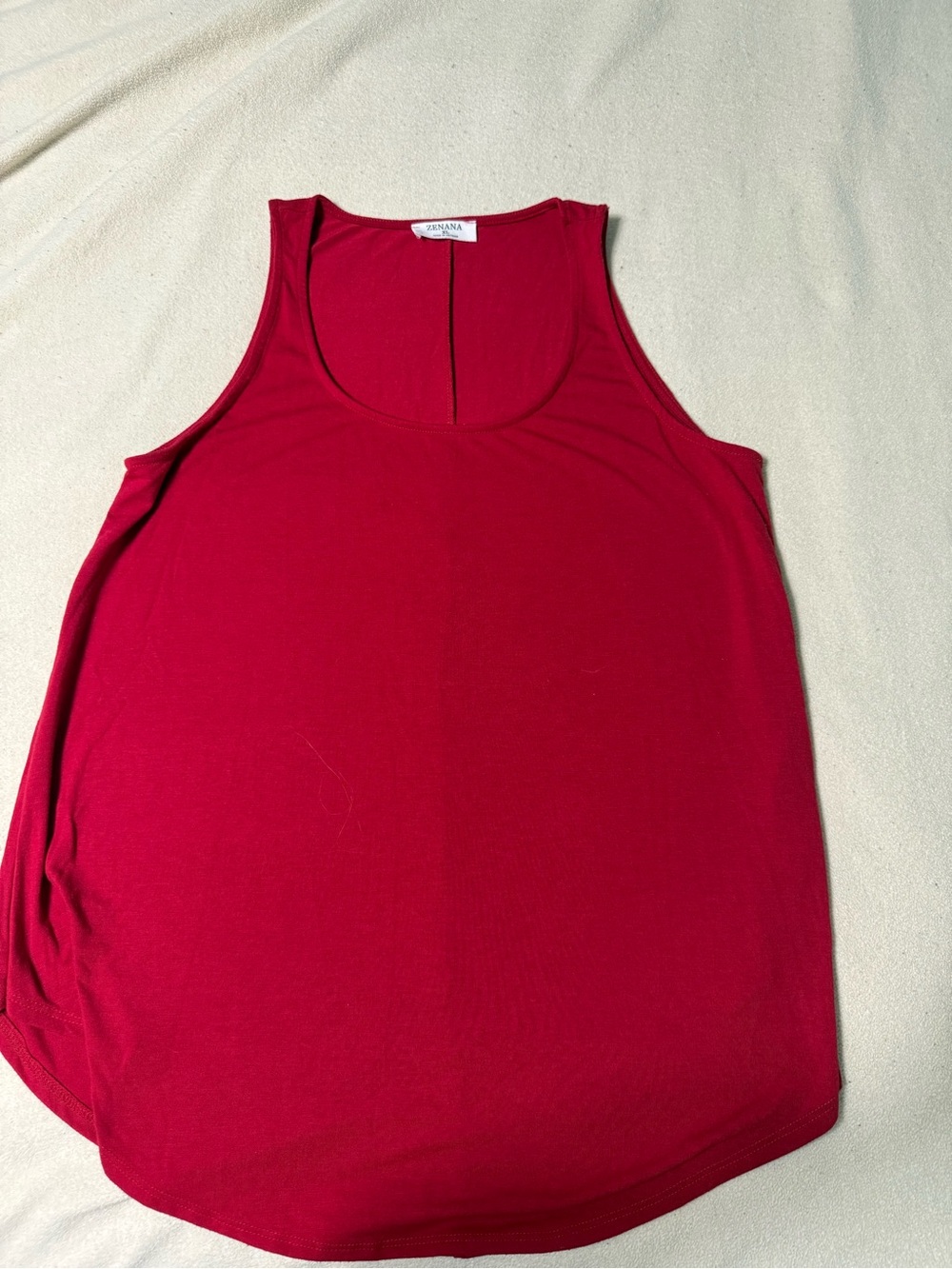 Zenana Outfitters Cherry Red Scoop Neck Tank